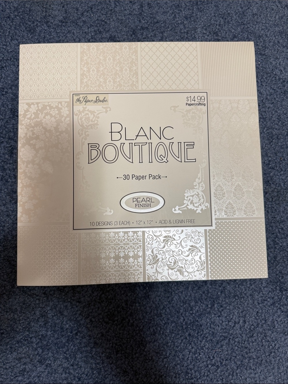 The Paper Studio Blanc Boutique Pearl Finish Decorative Paper Pack - Cream